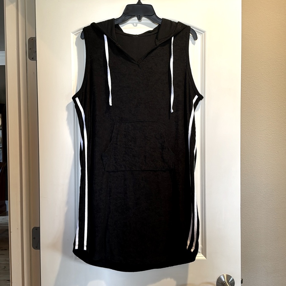 No Boundaries Sleeveless Hooded Dress/Coverup